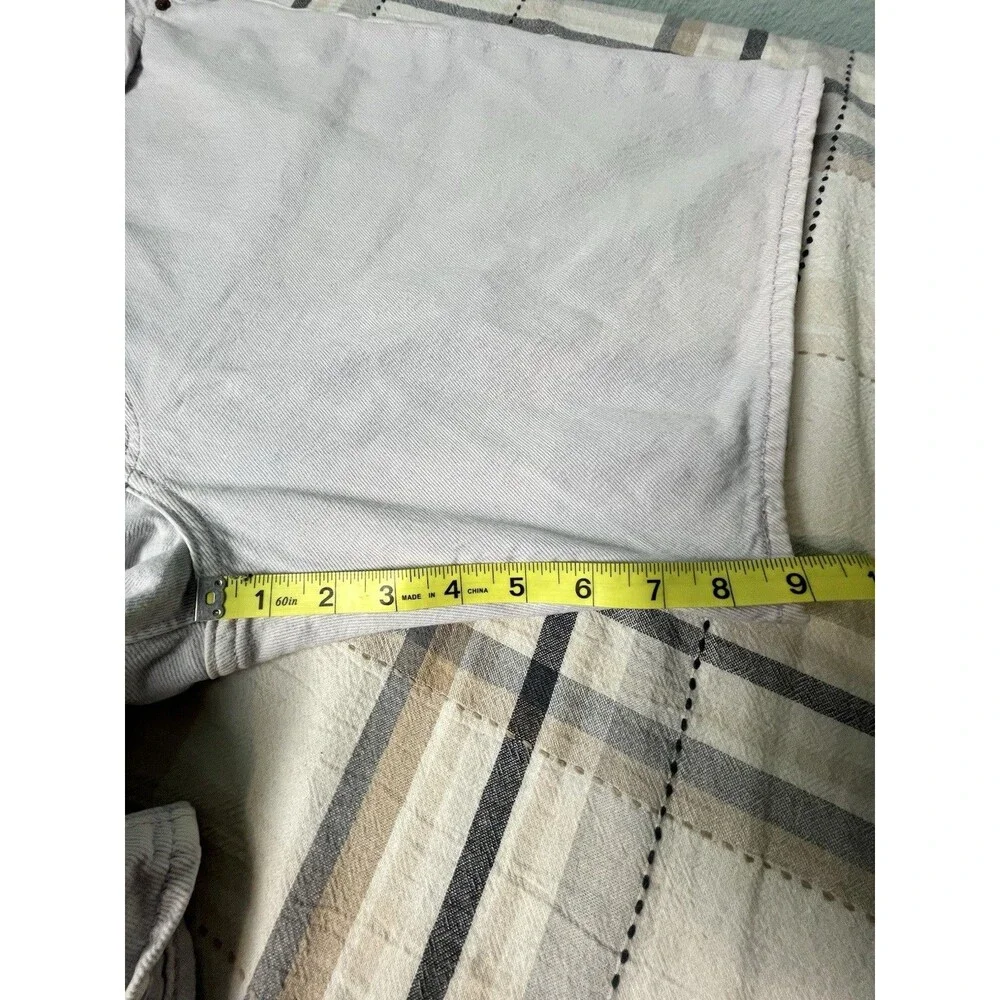 Levis 501 Premium Jean Shorts Men 42 White w/Purple Stitching Mushroom Tab Rare